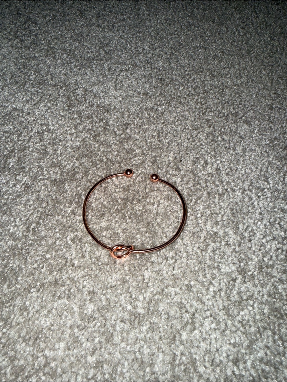 Zales Rose Gold Knot Open Bangle Bracelet